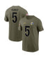 Фото #4 товара Men's Jalen Ramsey Olive Los Angeles Rams 2022 Salute To Service Name and Number T-shirt