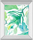 Green Water Leaves I by Kat Papa Mirror Framed Print Wall Art, 22" x 26"