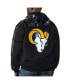 Фото #2 товара Men's Black Los Angeles Rams Thursday Night Gridiron Full-Zip Hoodie Jacket