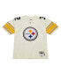 Men's Franco Harris Cream Pittsburgh Steelers Chainstitch Legacy Jersey