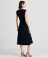 Фото #2 товара Платье Ralph Lauren женское с короткими рукавами из пузырчатого крепа.