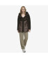 ფოტო #2 პროდუქტის Women's Varna Velvet Mixed Quilted Puffer Jacket Within Attached Hood