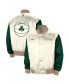 ფოტო #1 პროდუქტის Men's Cream Boston Celtics 2023/24 City Edition Courtside Premier Full-Snap Bomber Jacket