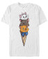 Фото #1 товара Men's Kitten Ice Cream Short Sleeve T-Shirt