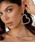 ფოტო #3 პროდუქტის 18k Gold-Plated Crystal Heart Statement Earrings