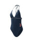 Women's Navy Boston Red Sox Full Count One-Piece Swimsuit