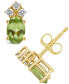 ფოტო #5 პროდუქტის Amethyst (7/8 ct. t.w.) and Diamond (1/8 ct. t.w.) Stud Earrings in 14K Yellow Gold