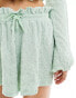 Фото #2 товара ASOS DESIGN co-ord textured flippy shorts in sage