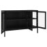 Sideboard OLIS Stahl und Glas Schwarz