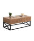 Фото #8 товара 43" Luxury Coffee Table with Two Drawers, Industrial Coffee Table for Living Room, Bedroom & Office