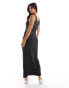 Фото #2 товара Pieces textured scoop neck sleeveless maxi dress in washed grey