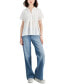 Фото #1 товара Women's Lace-Trimmed Button-Down Shirt