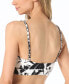 Фото #2 товара MICHAEL Women's Printed V-Neck Chain-Strap Bikini Top
