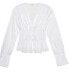 Фото #2 товара Frame Ruched V Neck Blouse Blanc in White Size M