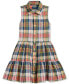 ფოტო #1 პროდუქტის Toddler & Little Girls Angela Plaid Cotton Madras Shirtdress