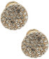 ფოტო #1 პროდუქტის Gold-Tone Pavé Cluster Clip-On Button Earrings