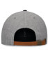 ფოტო #1 პროდუქტის Men's Heather Gray Boston Bruins Elements Flat Brim Leather Strapback Hat