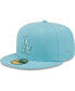 ფოტო #1 პროდუქტის Men's Light Blue Los Angeles Dodgers Color Pack 59FIFTY Fitted Hat