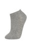 Kadın Pamuklu 3'lü Kısa Çorap T7370azns