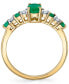 Фото #3 товара Emerald (5/8 ct. t.w.) & Diamond (1/20 ct. t.w.) Ring in 10k Gold