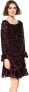 Фото #1 товара Taylor Dresses 188800 Womens Burnout Abstract Print Shift Dress Burgundy Size 6