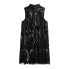 SUPERDRY Fringe Sequin Aline Sleeveless Short Dress