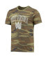 Фото #3 товара Men's Camo West Virginia Mountaineers Arch Logo Tri-Blend T-shirt