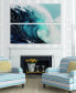 Blue Wave 1 2 Frameless Free Floating Tempered Glass Panel Graphic Wall Art, 24" x 63" x 0.2"