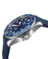 ფოტო #2 პროდუქტის Men's Hudson Yards Swiss Automatic Blue Rubber Strap Watch 43mm