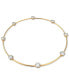 ფოტო #1 პროდუქტის Gold-Tone Crystal Studded Choker Necklace, 14-1/8" + 2" extender