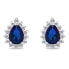 Фото #3 товара Charming Silver Jewelry Set with Zircons SET226WB (Earrings, Pendant)