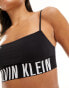 Calvin Klein intense power micro unlined crop bralette in black M - фото #6