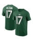 Фото #1 товара Men's Garrett Wilson Green New York Jets Player Name and Number T-shirt