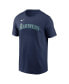 Фото #2 товара Men's Navy Seattle Mariners Fuse Wordmark T-shirt