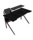 Фото #4 товара PVC Coated Ergonomic Metal Frame Gaming Desk With K Shaped Legs, Black