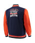 Фото #4 товара Men's Navy, White Chicago Bears Big and Tall Team History 2.0 Warm-Up Jacket