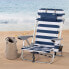 Фото #2 товара AKTIVE Low Folding Beach Chair 4 Rays With Cushion And Pocket Positions