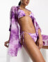 Candypants tie dye oversized beach shirt in purple