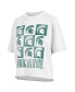 Фото #1 товара Women's White Distressed Michigan State Spartans Motley Crew Andy Waist Length Oversized T-shirt