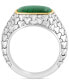 ფოტო #3 პროდუქტის EFFY® Men's Malachite Patterned Ring in Sterling Silver and 14k Gold-Plate