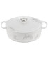 Фото #1 товара 6.75 Quart Cast Iron Oval Dutch Oven with Marble Applique