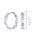 Фото #7 товара Classic Round Paper Clip Link Open Anchor Puff Mariner Chain Link Hoop Earrings Women 1.25 Inch