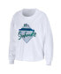 Фото #2 товара Women's White Seattle Seahawks Domestic Cropped Long Sleeve T-shirt