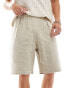 Bershka rustic short in sand