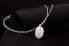 Elegant White Lace necklace with Lampglas pearl with pure silver NP1