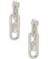 ფოტო #1 პროდუქტის Silver-Tone Crystal Navette Linear Clip Earrings