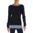 Фото #1 товара Tommy Hilfiger Women's Long Sleeve Boat Neck Sweater Midnight Size M