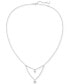 ფოტო #3 პროდუქტის Diamond Flower Layered Pendant Necklace (1/3 ct. t.w.) in Sterling Silver, 16" + 2" extender