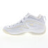 Фото #5 товара Fila Grant Hill 3 Woven 1BM01369-146 Mens White Athletic Basketball Shoes