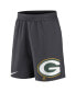 Men's Anthracite Green Bay Packers Stretch Performance Shorts